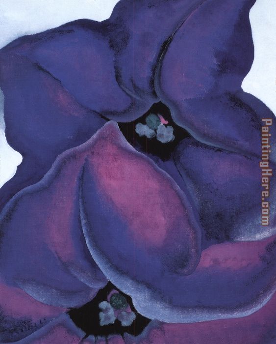 Purple Petunias painting - Georgia O'Keeffe Purple Petunias art painting
